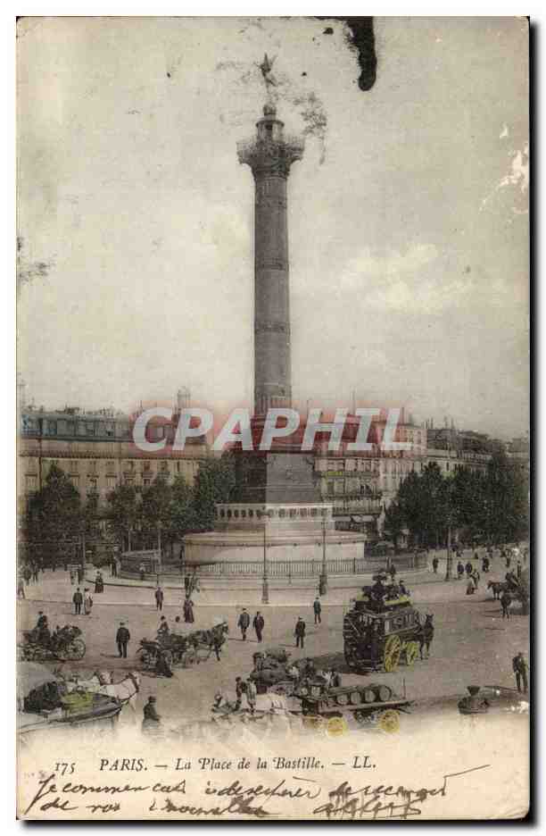 Paris - 11 - La Place de la Bastille - CPA 