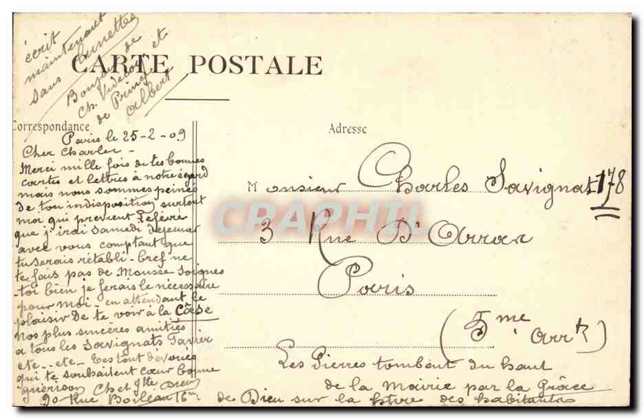 Paris - 16 - Bois de Boulogne - Tir aux Pigeaons - CPA  — Rückseite