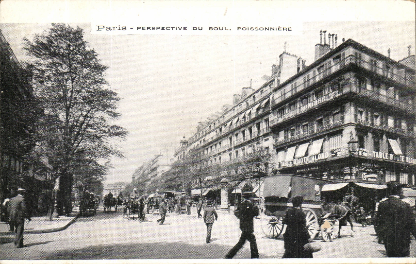 Paris - 2 - Boulevard Poissonniere - Perspective - CPA 
