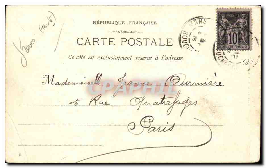 Fantaisie - Femme - 1904 - L'Emigre - bateau - boat - CPA  — Verso