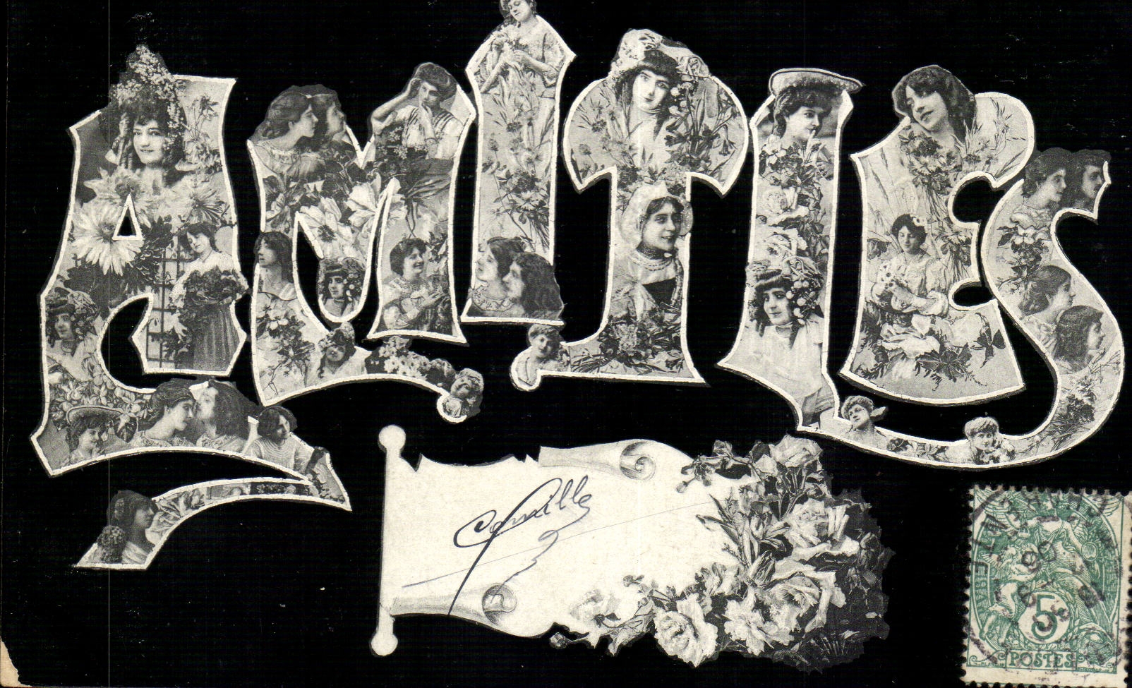 Femmes — composition typographique ornée — éditeur Cigarelle, n° de série non visible