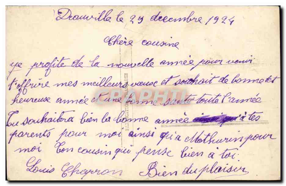Fetes - Homme - Bonne Annee - Porte Bonheur - Fer a Cheval - CPA  — Rückseite