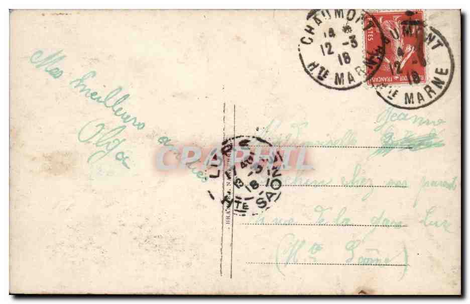 Fantaisie - Enfant - Darling little girl with sprig of holly - CPA  — Rückseite