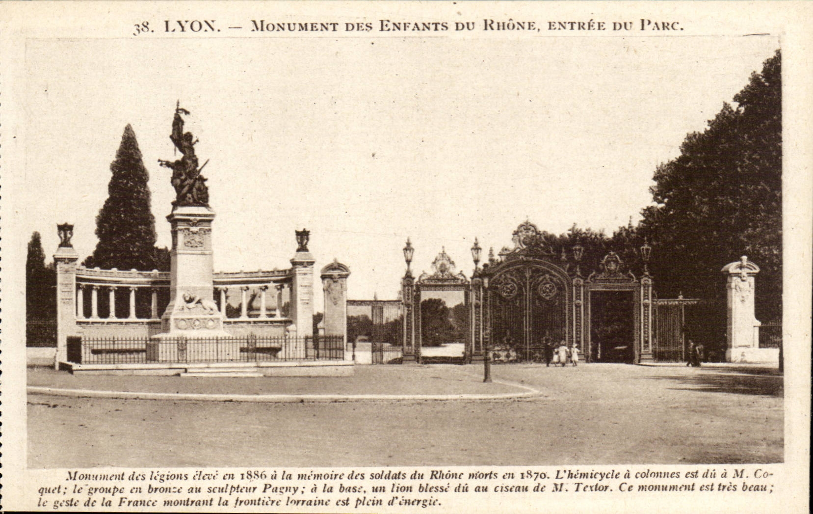 Lyon - Monument des Enfants du Rhone - CPA 