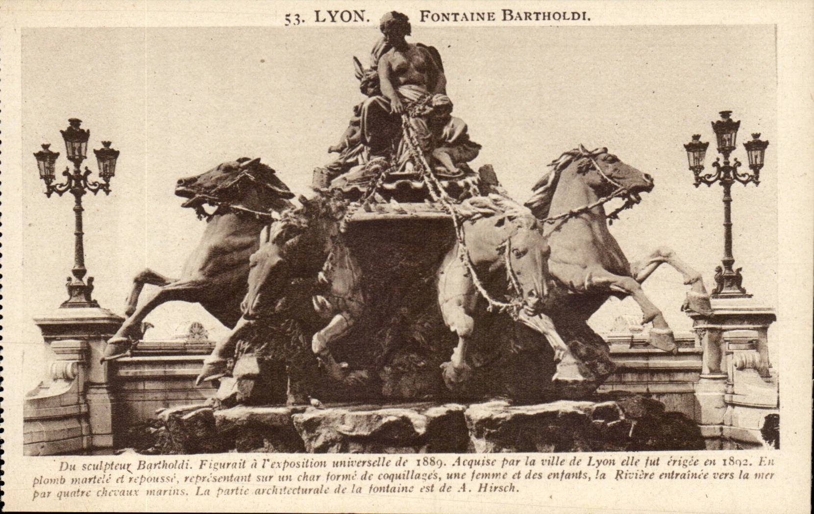 Lyon - Fontaine Bartholdi - CPA 