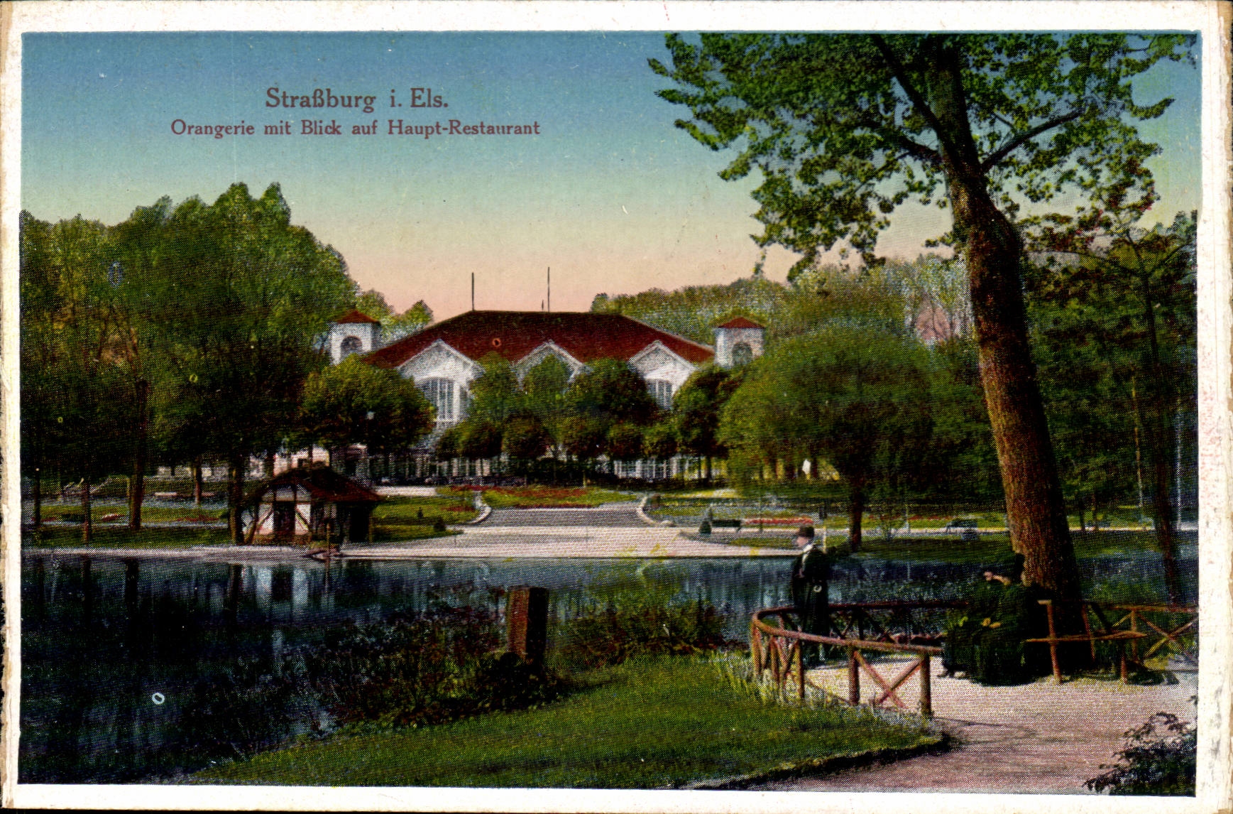 Strasbourg - Strassburg - Orangerie mit Blick auf Haupt Restaurant CPA 