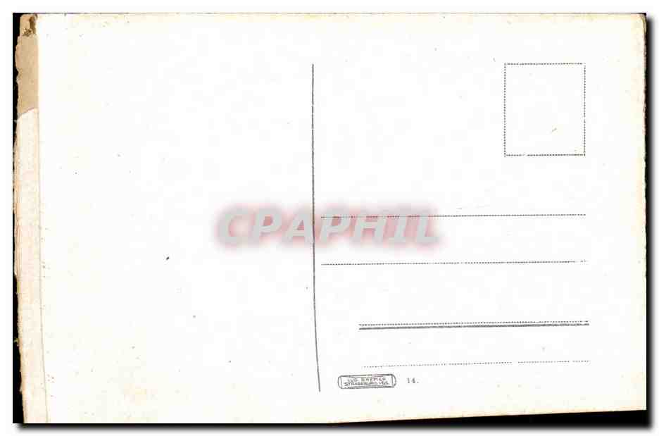 Strasbourg i. Els. — Église évangélique de garnison — éditeur LVD. ENTREPC. n°14 — Verso