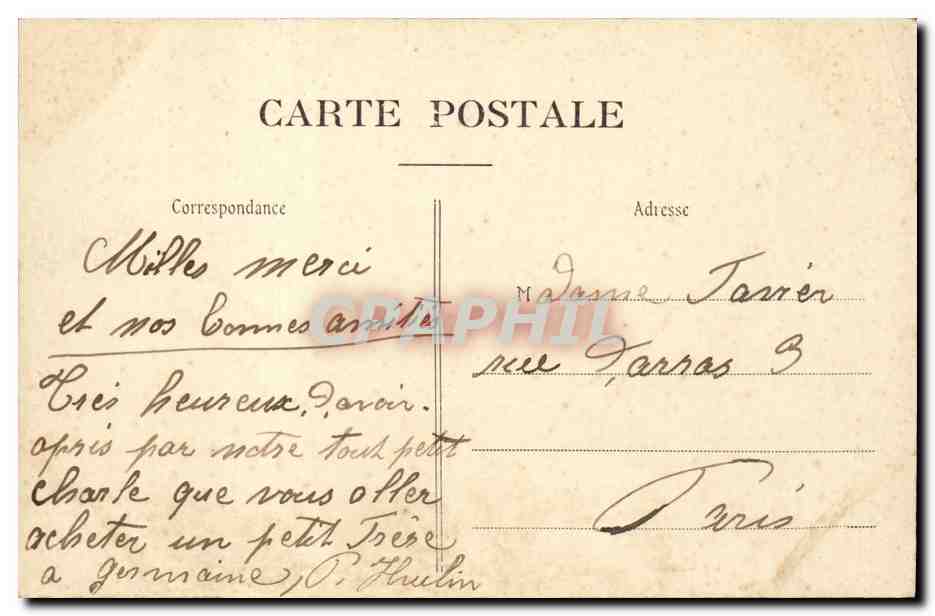 Paris - 8 - Eglise de la Madeleine - caleche - CPA  — Verso