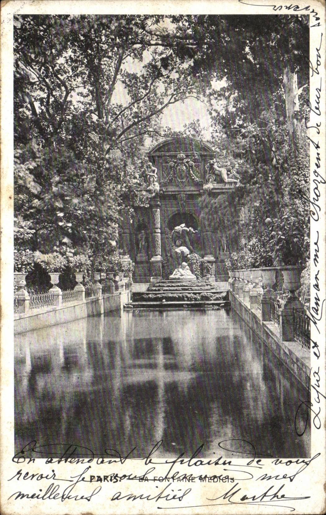 Paris - 6 - Jardin du Luxembourg - Fontaine de Medicis - CPA 