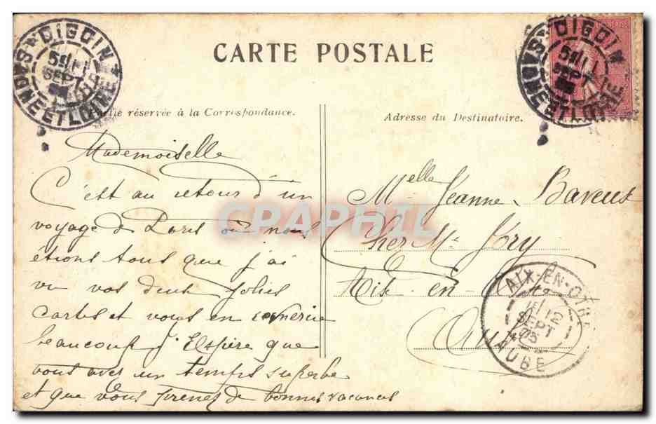 Paris - 6 - Jardin du Luxembourg - Fontaine de Medicis - CPA  — Rückseite