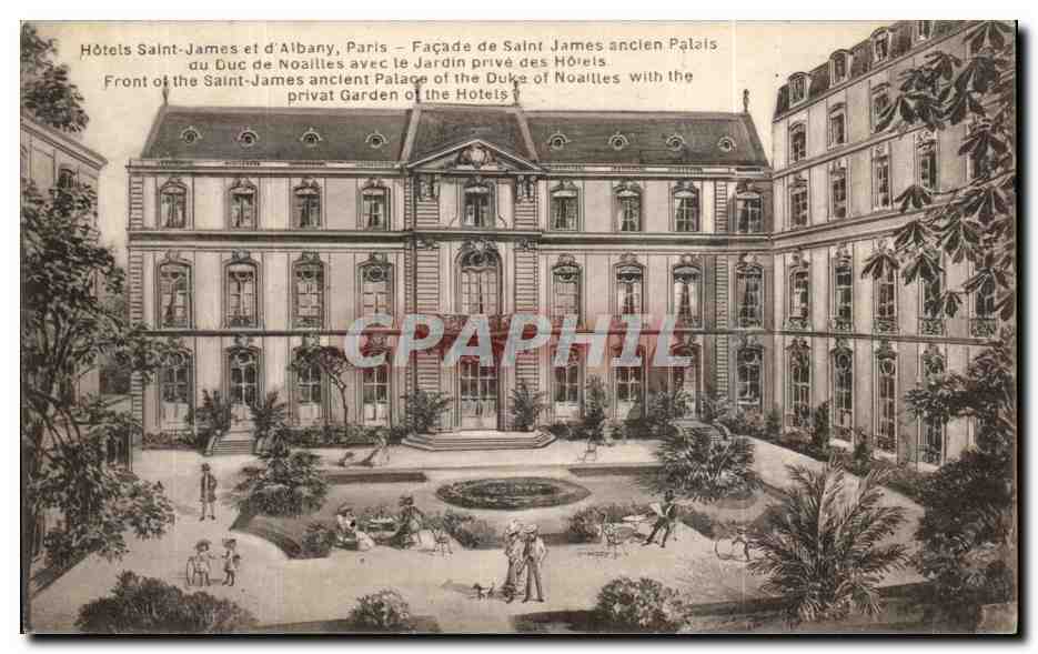 Paris - 1 - Hotel Saint James et d'Albany - Facade de Saint James ancien Palais - CPA 