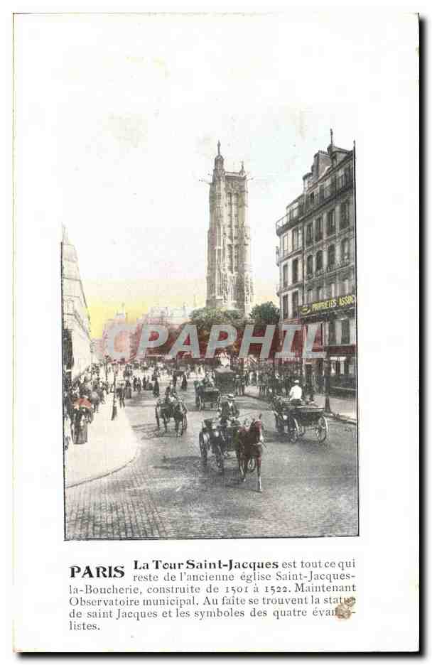 Paris - 4 - La Tour Saint jacques - CPA 