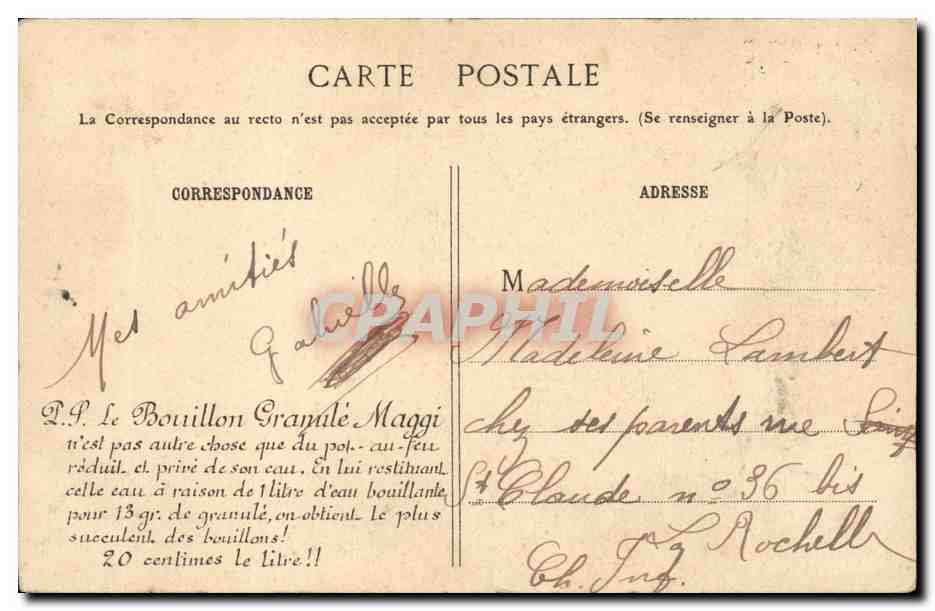 Paris - 5 - La Fontaine Cuvier - CPA  — Rückseite