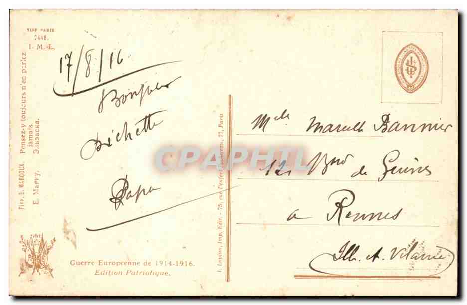 Fantaisie - Femme - Woman with a large croos Alsace Elsass CPA  — Verso