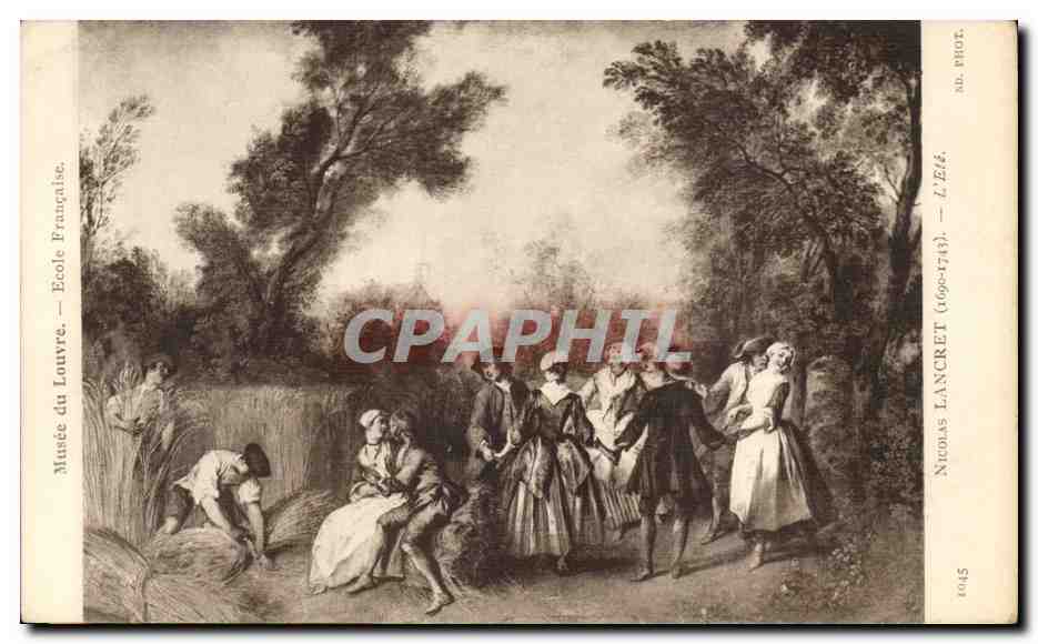 Arts - Tableaux -Musee du Louvre - Lancret - L'Ete -Summe - danse - dance 