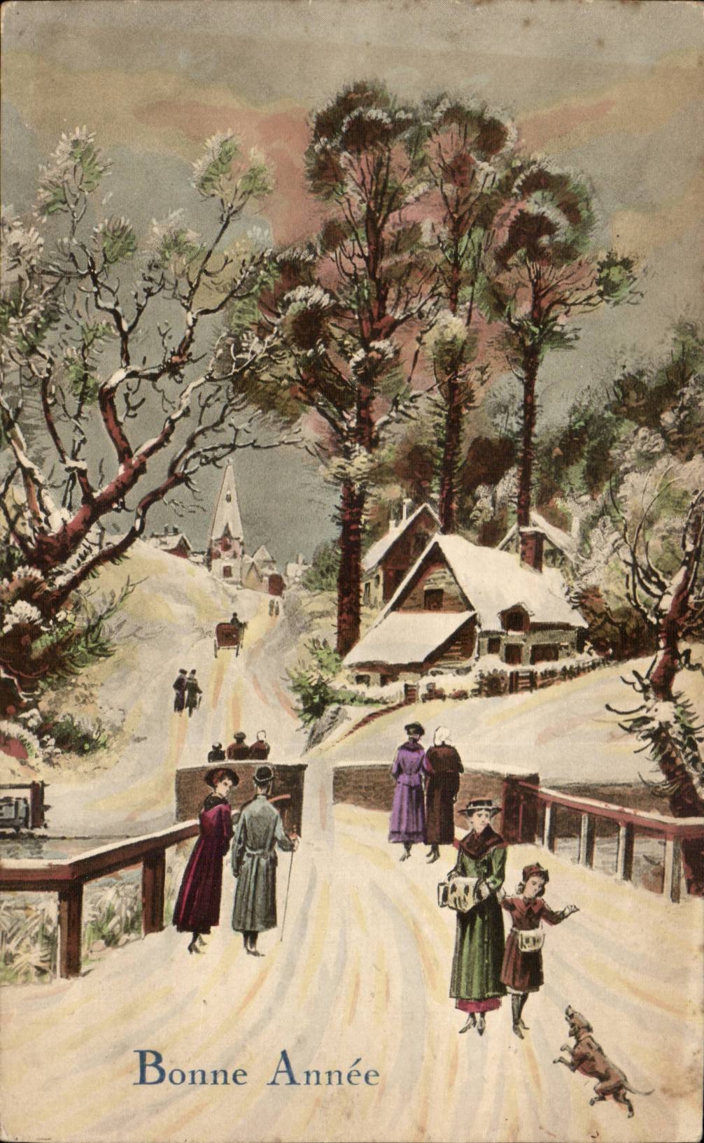 Arbres - Plantes - Winter Scene - CPA 