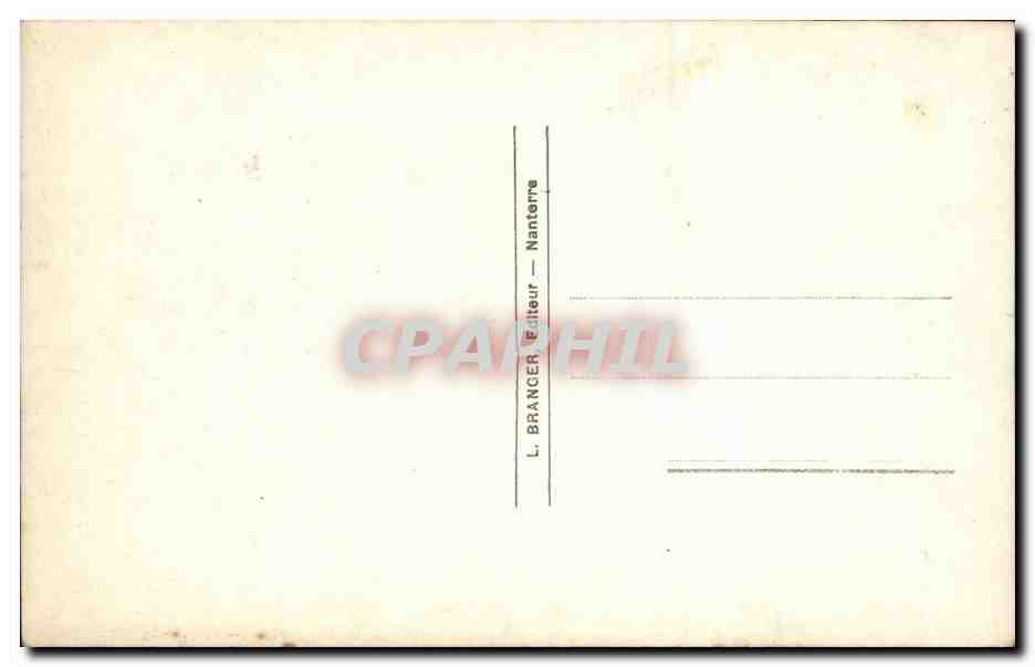 Fleurs - Arbres - Twilight scene in oval flame - CPA  — Verso