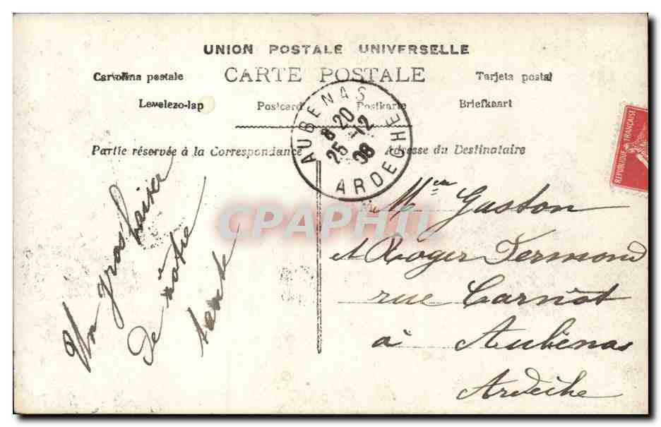 Fantaisie - Enfants - Joyeuse Annee - Merry Christmas - CPA  — Rückseite