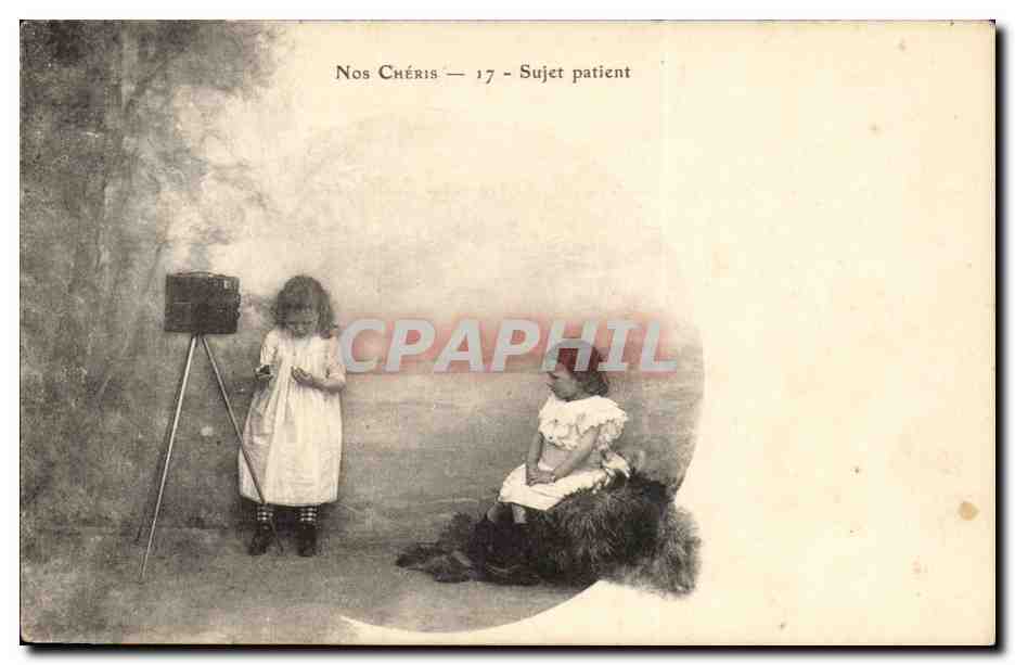 Fantaisie - Enfants - Nos Cheris - Sujet Patient - appareil photo - camera - CPA 