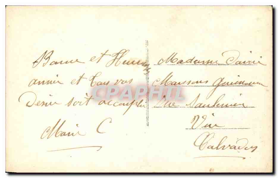 Fantaisie - Femme - Porte Bonheur - Cheval a Fer - Bonne Annee- CPA  — Verso