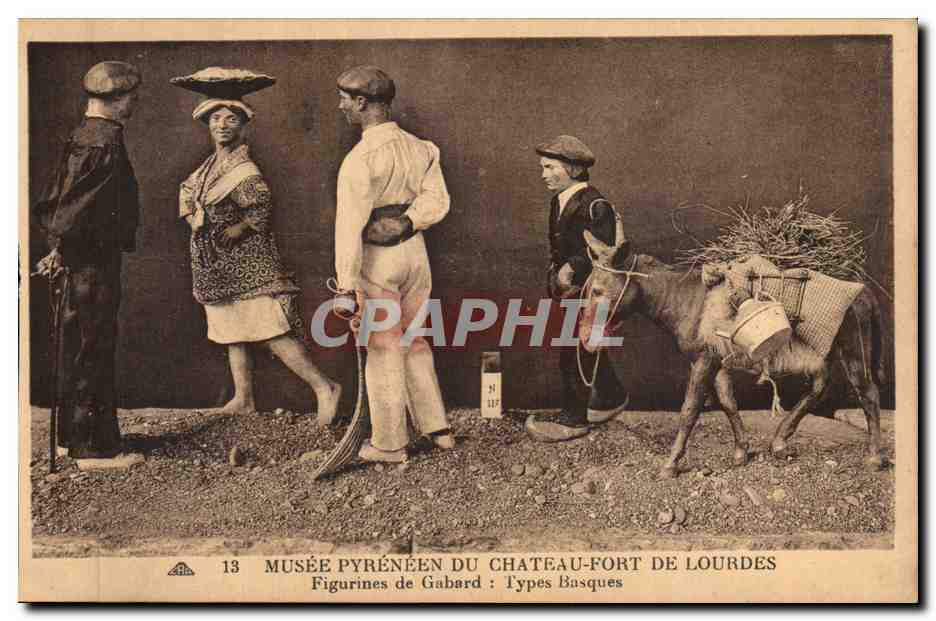 Lourdes - Musee Pyreneen du Chateau Fort - ane - donkey - CPA 