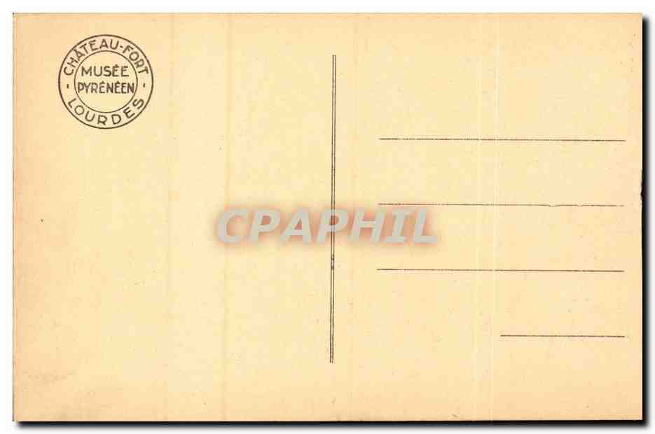 Lourdes - Musee Pyreneen du Chateau Fort - ane - donkey - CPA  — Verso