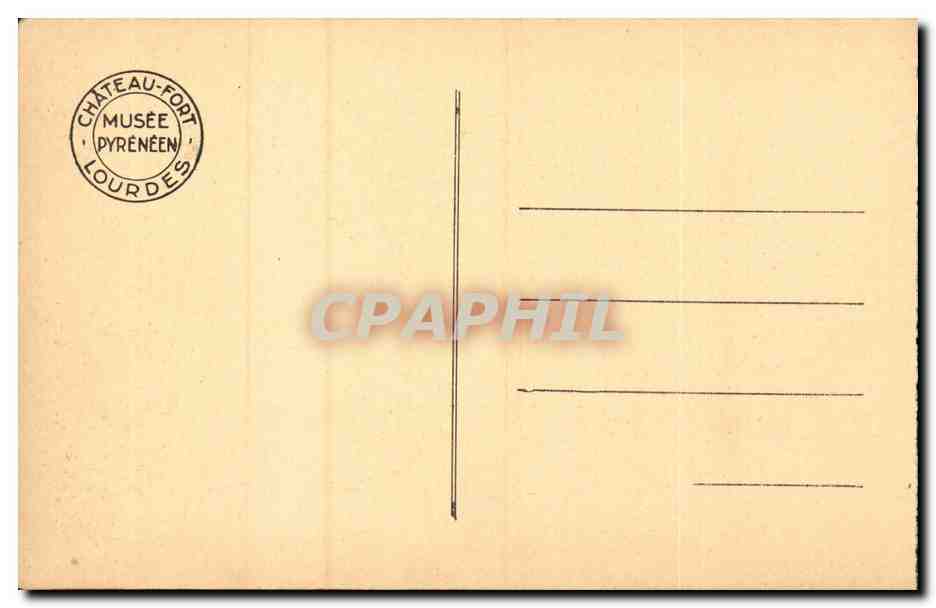 Lourdes - Musee Pyreneen du Chateau Fort - La Salle de l'Ours - CPA Bear — Verso