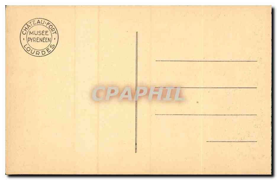 Lourdes - Musee Pyreneen du Chateau Fort - Cuisine Bearnaise - CPA  — Verso