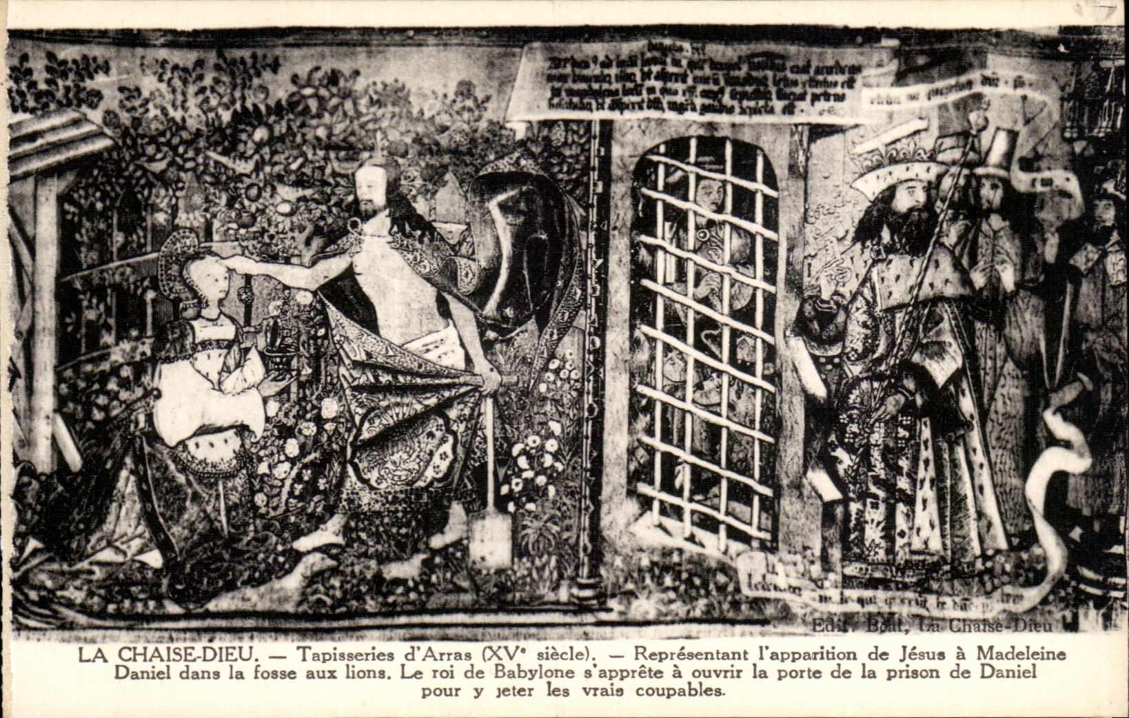 La Chaise-Dieu — Tapisseries d'Arras (XVe siècle) — Représentant l'apparition de Jésus à Madeleine