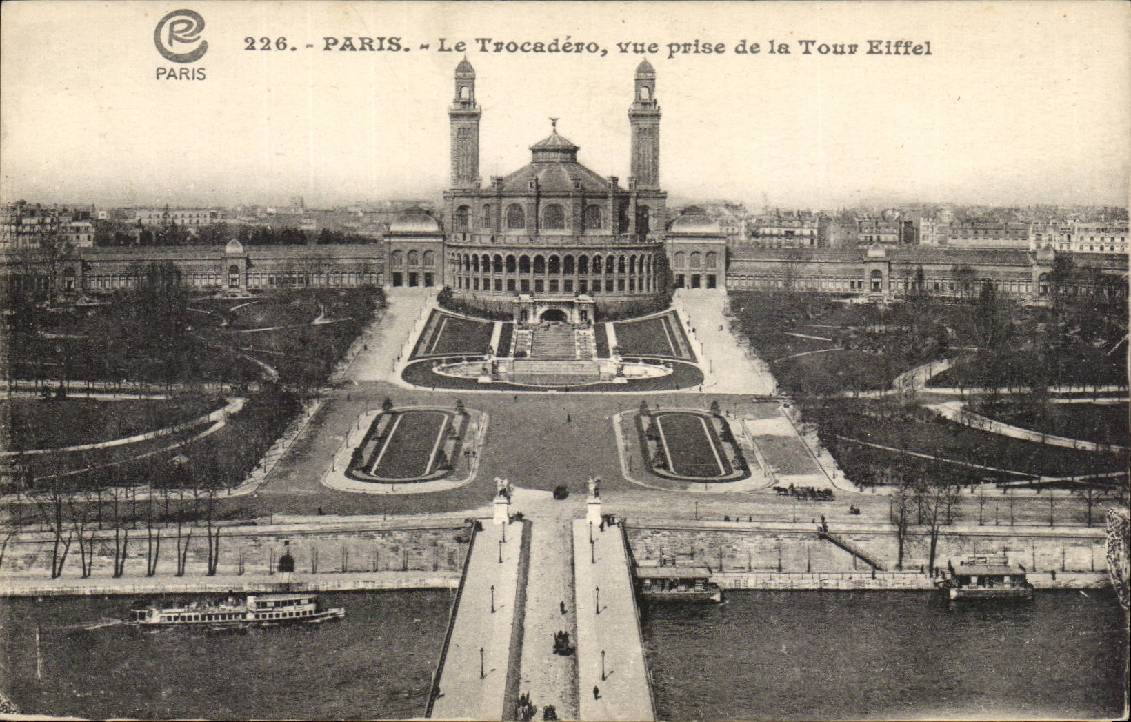 Paris - 16 - Le Trocadero - Vue prise de la Tour Eiffel - Eiffel Tower - CPA 