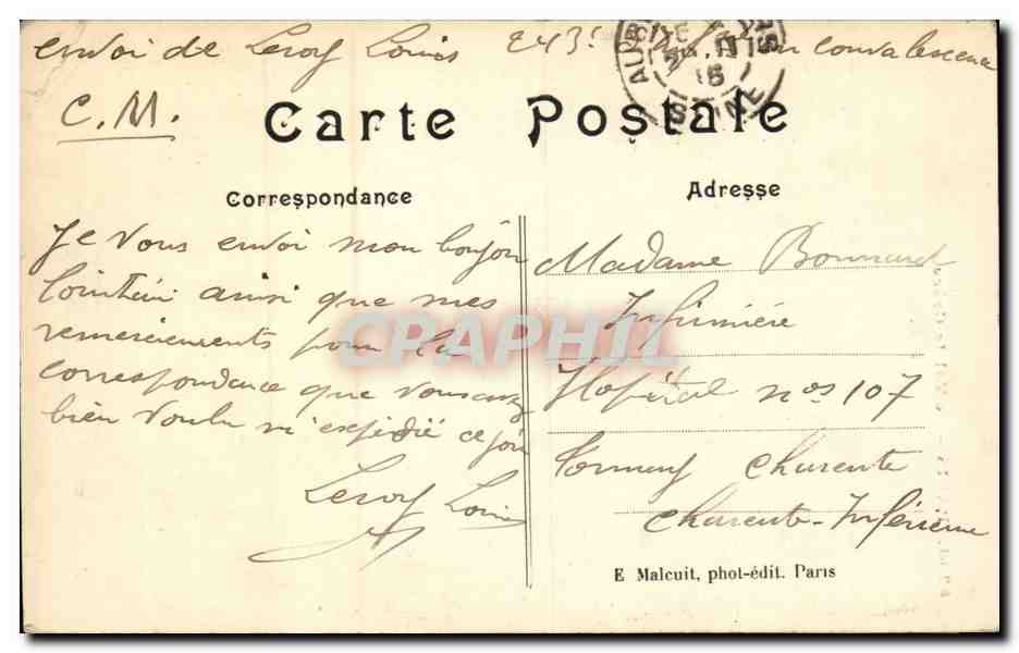 Paris - 14 - Val de Grace - CPA  — Rückseite