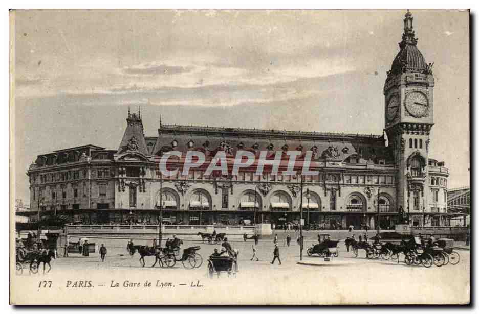 Paris - 12 - Gare du Lyon - cheval - horse - CPA 