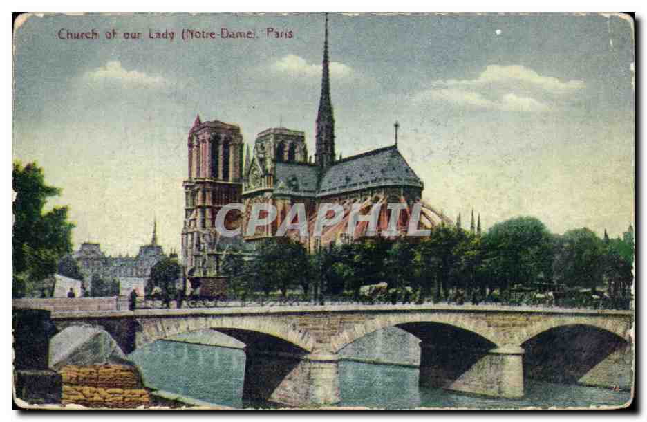 Paris - 4 - Church of our Lady Notre Dame - CPA 