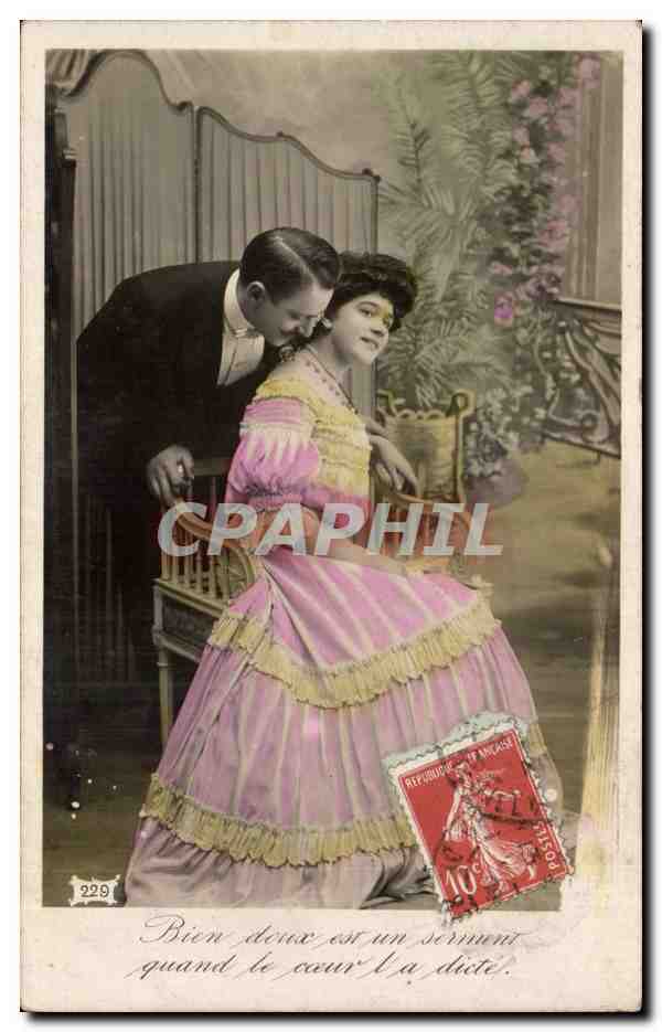Couple en intérieur — scène romantique — éditeur non identifié, n° 229