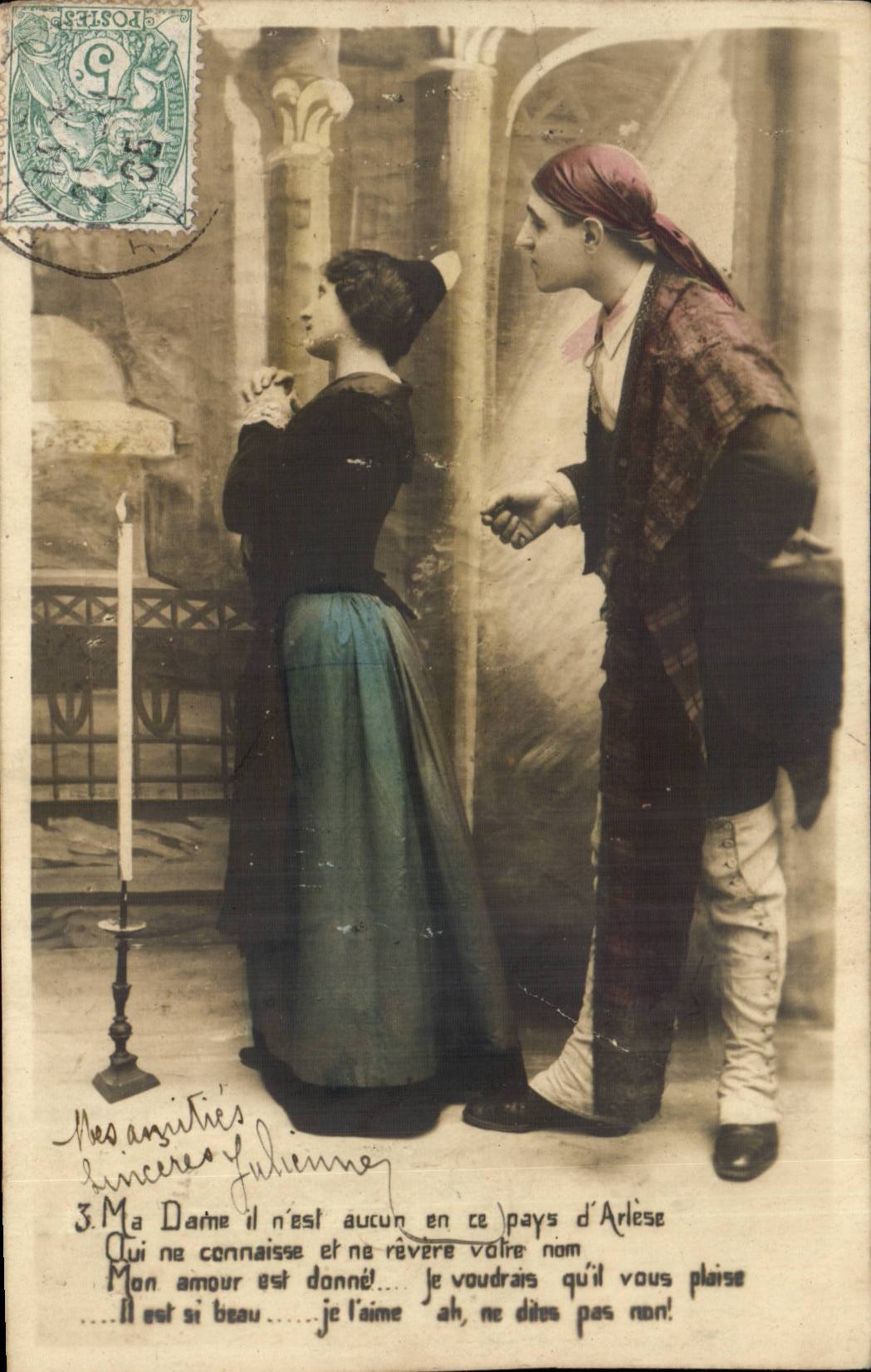 Scène d'amour — Arlèse — Union Postale Universelle