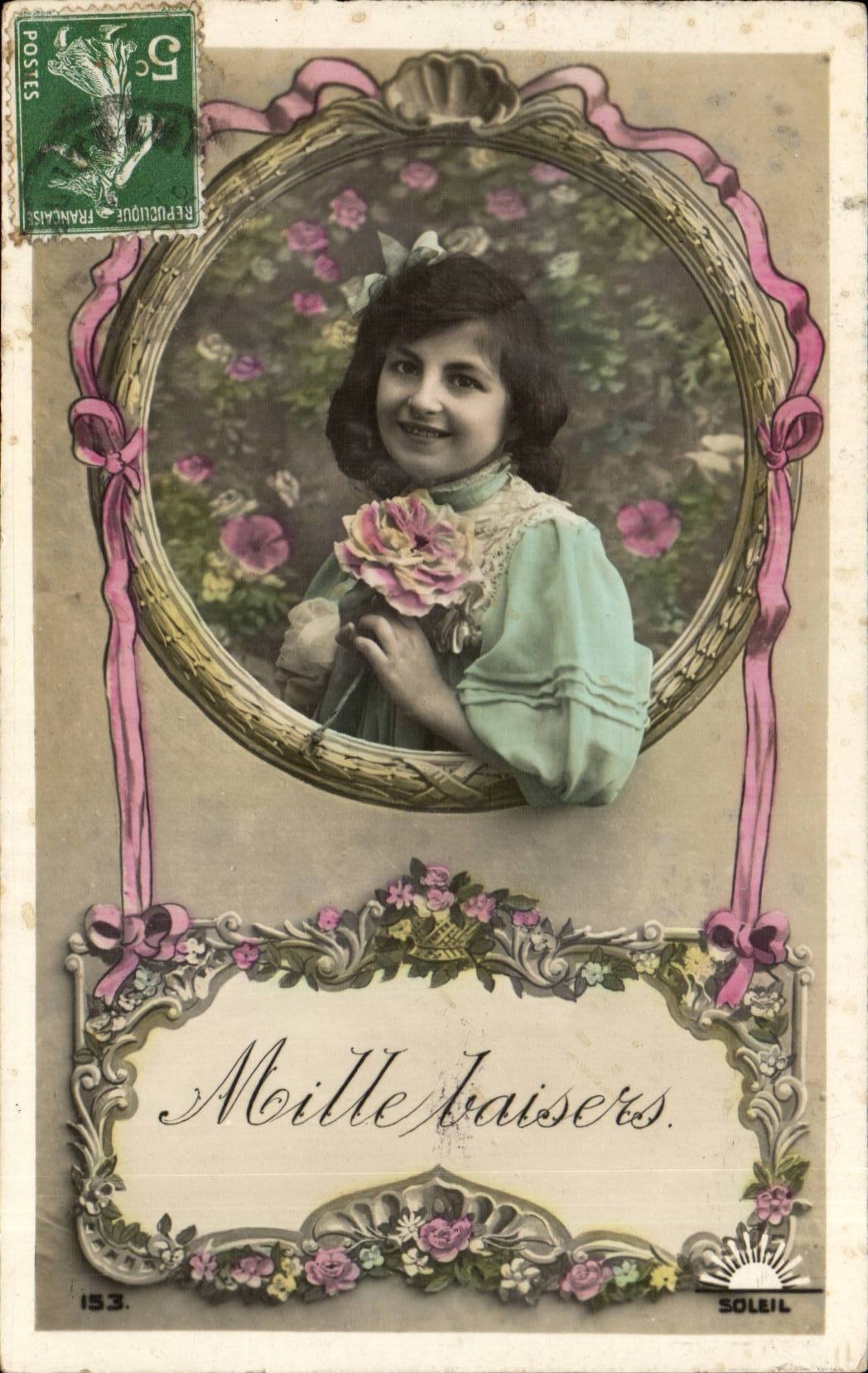 CPA Fantaisie Enfant Mille baisers