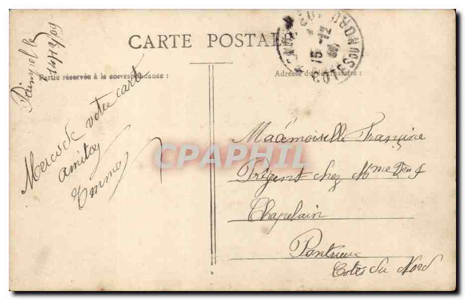 CPA Fantaisie Enfant Mille baisers — Rückseite