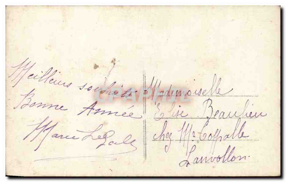 Couple amoureux — scène de jardin — éditeur anonyme, n° 717 — Achterkant