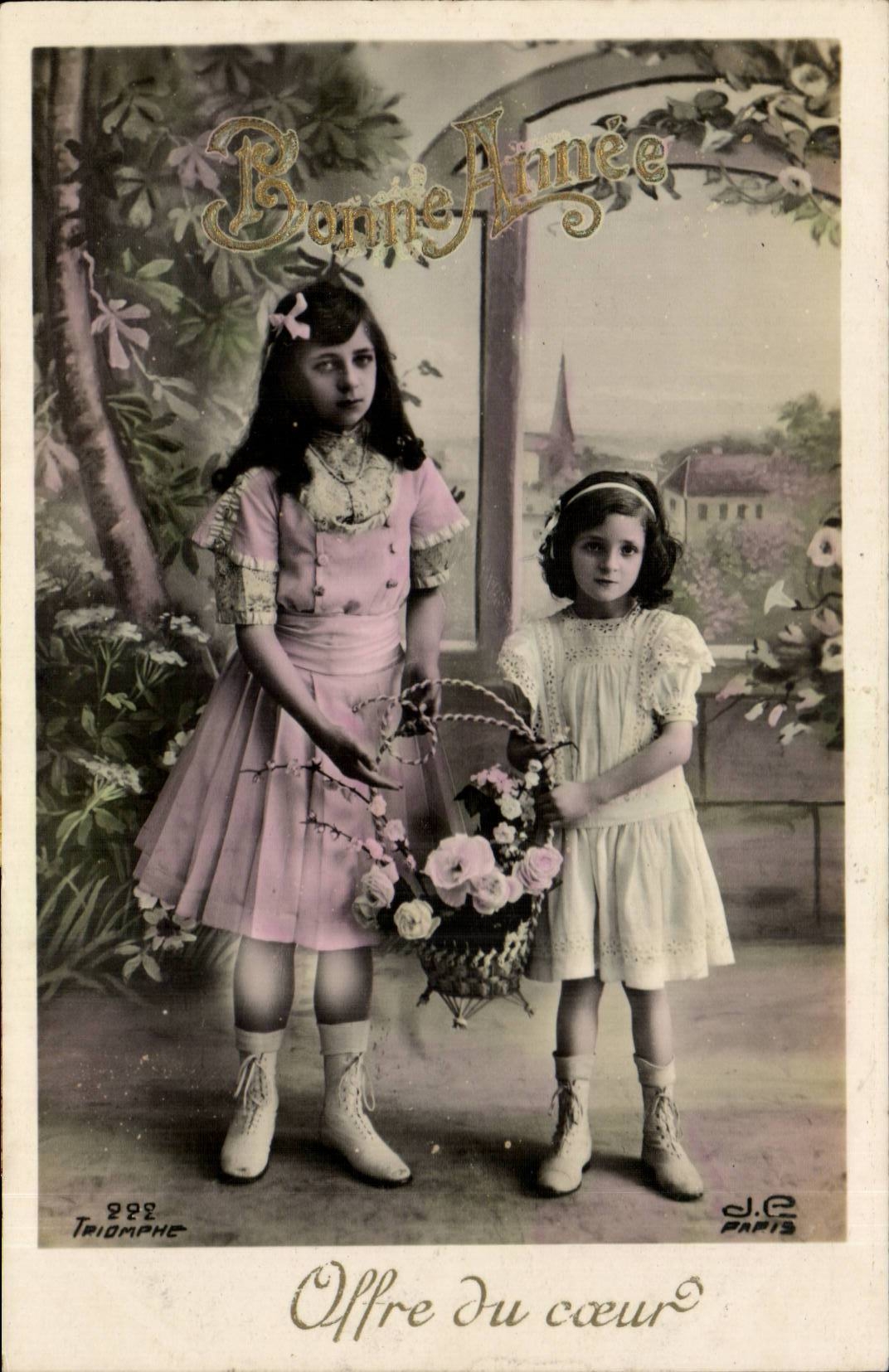 CPA Fantaisie Enfants Offre du coeur