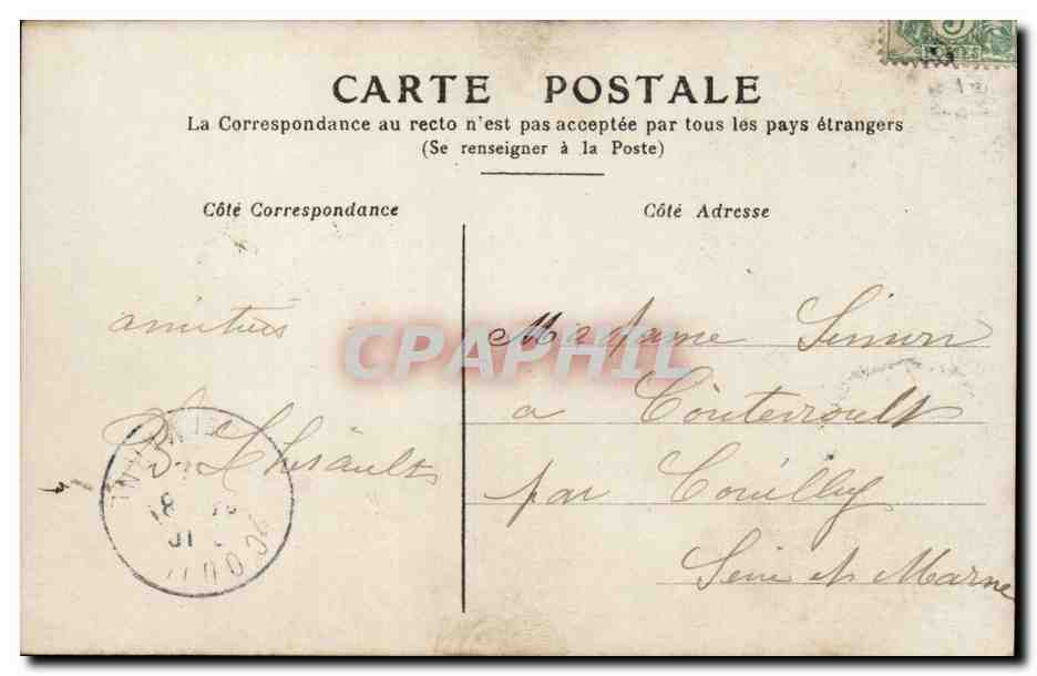 CPA Fantaisie Enfant Garcon  — Rückseite