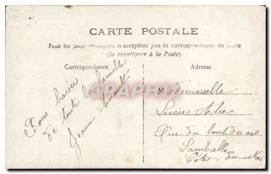 CPA Fantaisie Femme et oeuf de Paques (Easter) — Verso