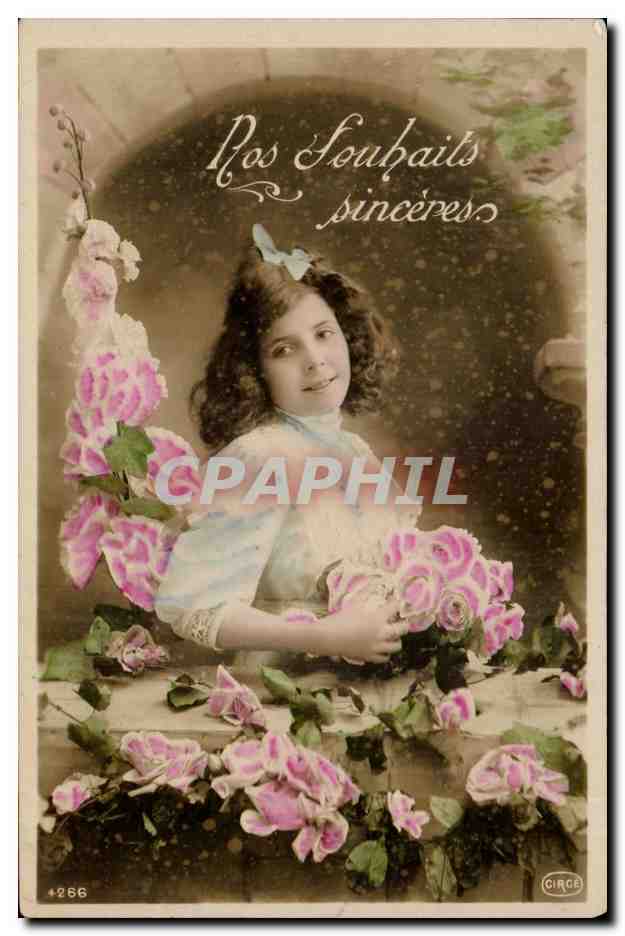 CPA Fantaisie Enfant (mes souhaits sinceres)