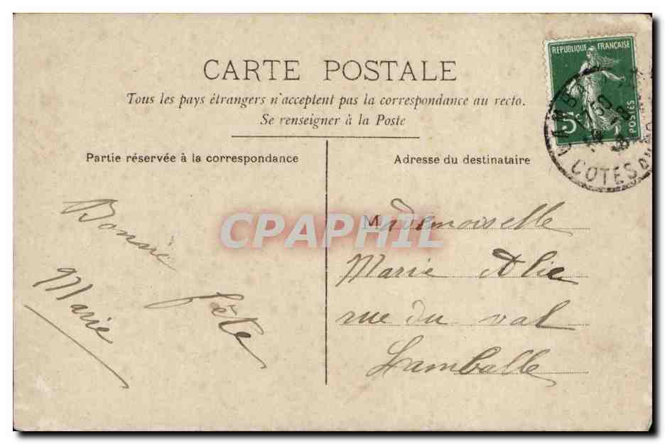 CPA Fantaisie Enfant (mes souhaits sinceres) — Verso