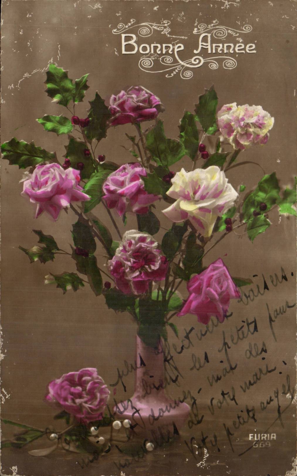 CPA Fantaisie Fleur