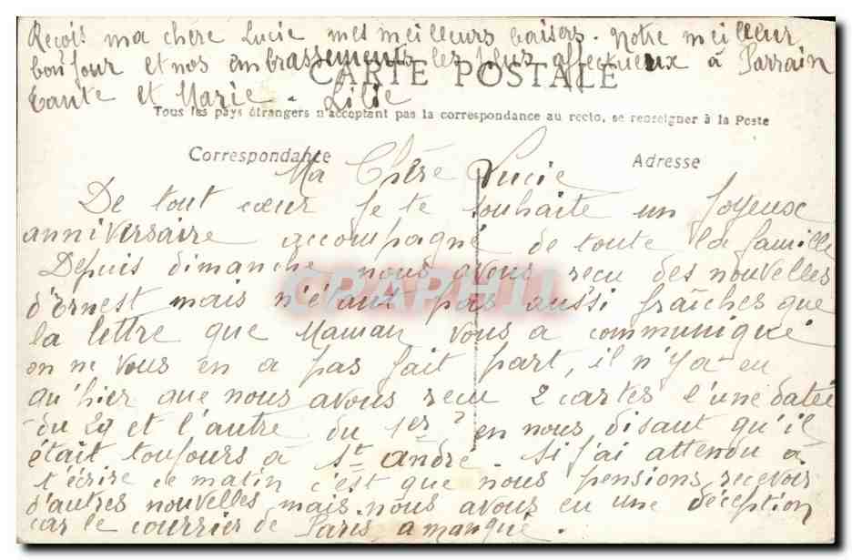 CPA Fantaisie Homme Joyeux anniversaire — Rückseite