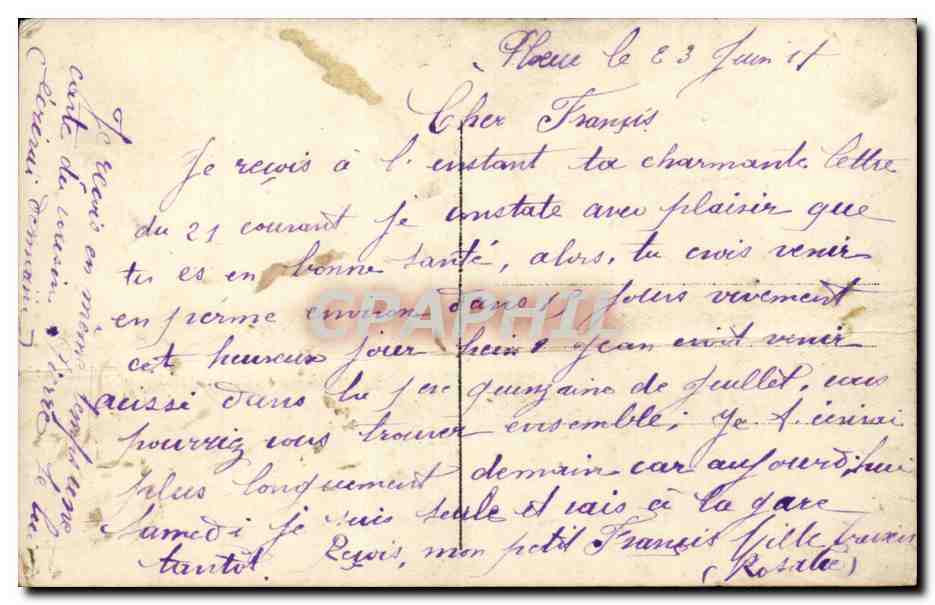 CPA Fantaisie Femme — Rückseite
