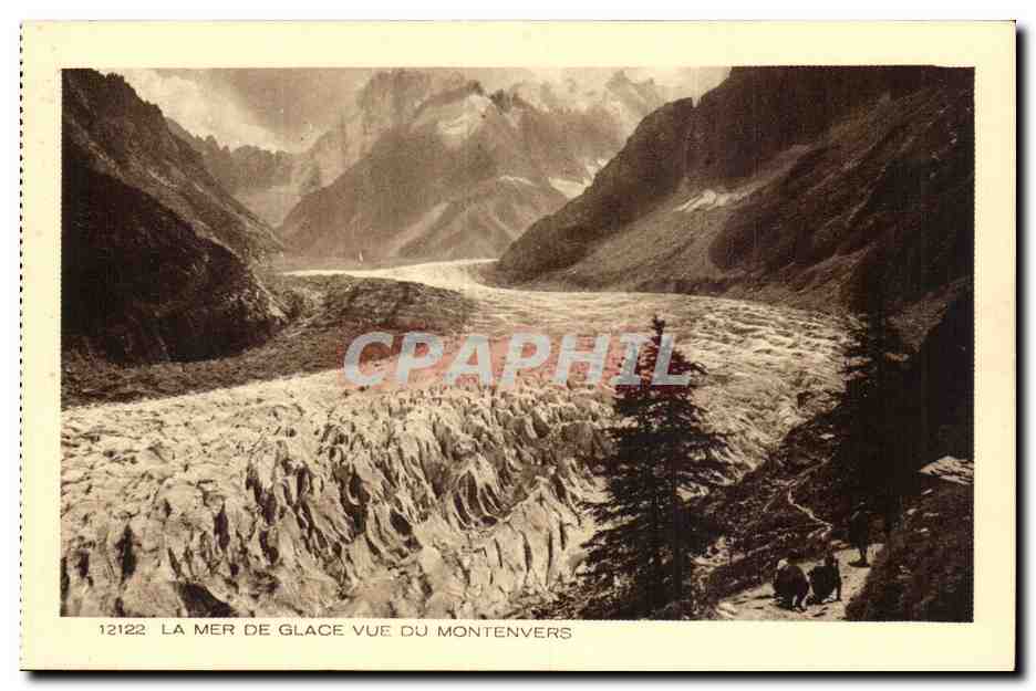 CPA Chamonix Mer de glace vue du Montenvers