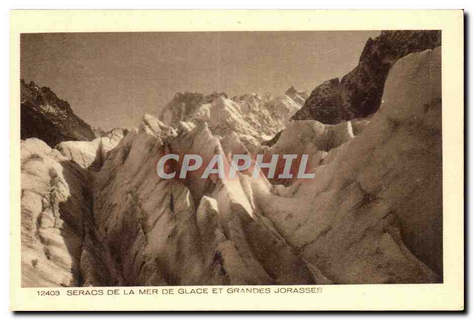 CPA Chamonix Seracs de la Mer de glace et grandes jorasses 