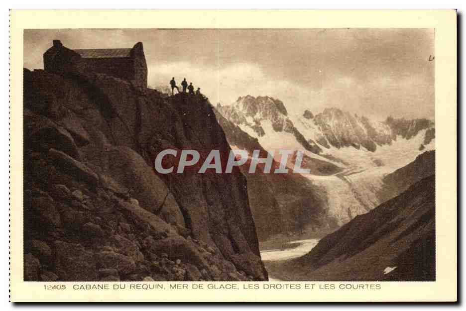 CPA Chamonix Cabane du requin mer de glace les froites et les courtes
