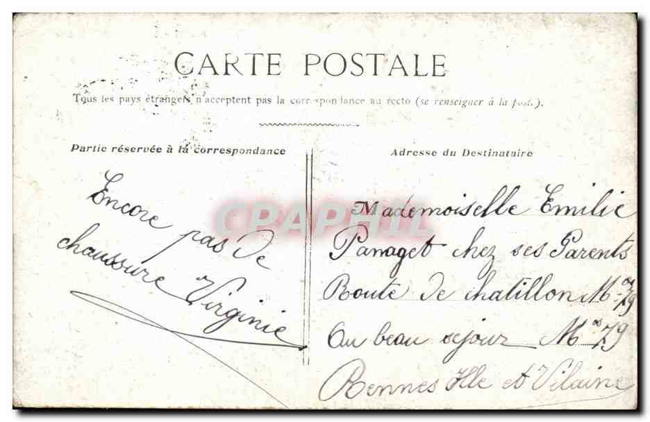 Paris CPA le grand palais — Verso